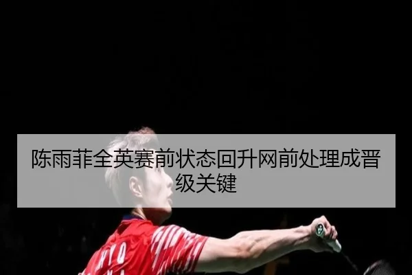 陈雨菲全英赛前状态回升网前处理成晋级关键 | leyu.com